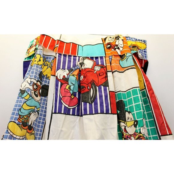2 VTG 80s 90s "Cool Mickey" Disney Mickey Mouse Curtain Panels HTF Boombox Car - Picture 8 of 9